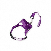 (Purple, S) Muilkorf voor huisdieren, Halti-stijl hoofdhalsband met verstelbare nylon trainingsriem tegen trekken aan de riem