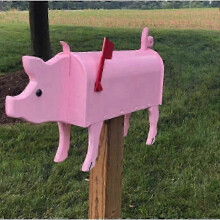 (Pig) Kovová schránka na zvieratá pre koní na poštové listy, vonkajšia záhradná dekorácia pre farmárov