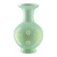 (Style B, 17.5cmx28cm) Quebra-Cabeça 3D Vaso de Flores DIY com Iluminação Interna, Material PP, Decoração para Sala