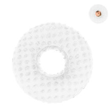 (white) Vankúš na piercing ucha pre spanie na boku, dizajn s dutým vzorom z pamäťovej peny, odnímateľný a prateľný poťah