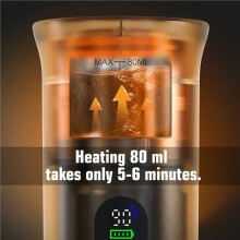 Portable Espresso Coffee Machine with Digital Display Capsule Coffee Maker for Car & Home Camping Coffee Maker Black