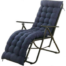 (Navy Blue, 125x48x8cm) Almofada para Espreguiçadeira Compatível com Móveis de Jardim, Poliéster, 155x48x8cm, Preto Vermelho Cinza Azul Marinho