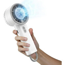 Mini ventilatore semiconduttore con ghiaccio USB aria fredda portatile viaggio esterni bianco