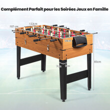 3-in-1-Spieltisch, 48-Zoll-Tischfußball, Pool, Rutsche, Hockey