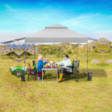 Faltpavillon mit zwei Markisen, 300 x 537 cm, UPF 50+