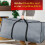 LIVIVO Heavy Duty Christmas Tree Storage Bag 7ft Grey 4