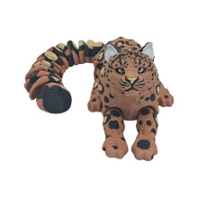 (Cheetah) Realistisch beweegbaar luipaardbeeldje, 3D-geprint, bureaudecoratie met flexibele gewrichten.