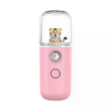 (Pink, Tiger) Naisten ihon kosteusmittari nanosuihke kasvojen höyrystin USB-ladattava kannettava 30 ml:n kylmäsuihkelaite