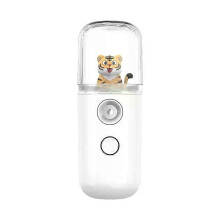 (White, Tiger) Naisten ihon kosteusmittari nanosuihke kasvojen höyrystin USB-ladattava kannettava 30 ml:n kylmäsuihkelaite