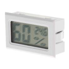 (White) Termômetro Higrômetro para Répteis com Sensor LCD e Cabo de 6m para Terrário Aquário