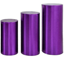 (Purple) 3-osainen joustava spandex-sylinteripohjainen suojus syntymäpäivä- ja hääjuhlien sisustukseen