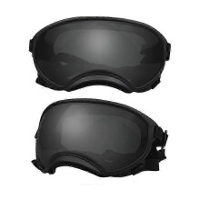 (black and black, M) Okulary przeciwsłoneczne dla psów szczeniąt i dużych ras z filtrem UV i odpornością na uderzenia, regulowane, elastyczne.