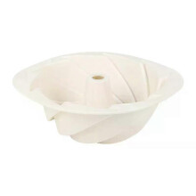 (White) Duża silikonowa forma do pieczenia ciasta w kształcie spiralnego kwiatu, wielokrotnego użytku silikon spożywczy do pieczenia w kuchni
