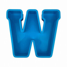 (W) 3D-kirjaimen muotoinen kakun leivontamuotti, sininen hartsi aakkosmuotti kakkujen leivontaan, jälkiruokiin, kynttilän saippuahartsi askartelu