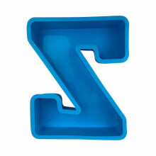 (Z) 3D-kirjaimen muotoinen kakun leivontamuotti, sininen hartsi aakkosmuotti kakkujen leivontaan, jälkiruokiin, kynttilän saippuahartsi askartelu