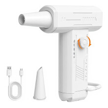 Soplador de Aire Comprimido, Soplador de Polvo Eléctrico de 4 Velocidades Ajustable, 180.000 RPM, con Luz LED para Teclado y Coche.