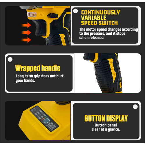 Cordless Impact Driver Compatible with Dewalt Battery (No Battery) 1