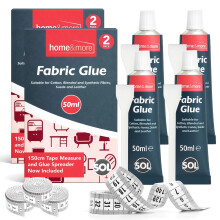 Extra Strong Fabric Glue 50ml | Washable Adhesive Repair Hemming pack 4