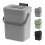 GEEZY GEEZY Hanging Kitchen Waste Bin 3L Over Door Compost Caddy Food Waste Trash Can Pot 1