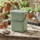 GEEZY GEEZY Hanging Kitchen Waste Bin 3L Over Door Compost Caddy Food Waste Trash Can Pot 2
