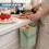 GEEZY GEEZY Hanging Kitchen Waste Bin 3L Over Door Compost Caddy Food Waste Trash Can Pot 7