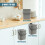 GEEZY GEEZY Hanging Kitchen Waste Bin 3L Over Door Compost Caddy Food Waste Trash Can Pot 8