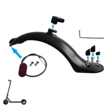 Scooter Rear Mudguard Taillight Set for M365/1S/PRO Electric Scooter Accessories(White)