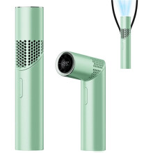 Mini ventilatore portatile a forma di rossetto, ventilatore da collo ricaricabile tramite USB, colore verde