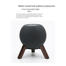 3X Echt Houten Standaard voor Houten Houder Statief met Metalen Frame Home Pod Speaker Well