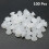 100pcs 8mm White Plastic Plugs - Hole Plugs Snap-in Locking 2