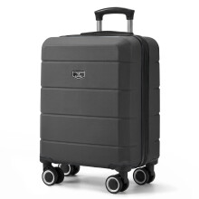 LUGG 15 Inch Jetset Lightweight Travel Cabin Bag Carry On Approved Suitcase ABS Shell Protection Water Resistant & Safe Locking System, Black