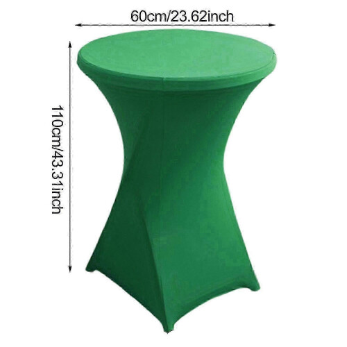 (L Pink) Cocktail Tablecloth, 110x60/80cm, High Elastic Solid Color Stain Resistant Easy to Install 2