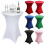 (L Red) Cocktail Tablecloth, 110x60/80cm, High Elastic Solid Color Stain Resistant Easy to Install 2