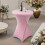 (S Pink) Cocktail Tablecloth, 110x60/80cm, High Elastic Solid Color Stain Resistant Easy to Install 5