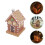 Christmas Gingerbread House Lighted Ornament Figurine Decor 5