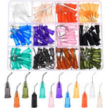 120Pcs 12 Colors Blunt Tip Dispensing with Luer Lock Dispensing for Refilling E-Liquid Inks and Glue
