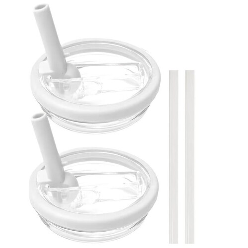 2 Pack Lid Replacement 40oz, with Leak Proof and Flip Straw Lid, Cup Accessories