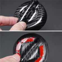 Real Dry Carbon Fiber Fuel Tank Cap Cover for 500 Abarth 595 696 Interior Modification Trim Sticker Accessorie