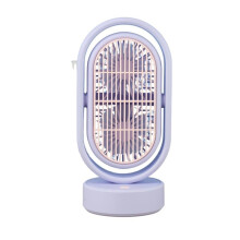 Ventilatore da tavolo doppia testa USB 3 velocità portatile circolazione aria viola