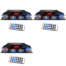 3X 5.0 HIFI Audio Amplifier 4-Channel Digital Sound Amp for Home Audio Systems, Karaoke Supports USB AUX