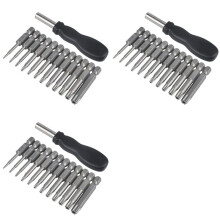 36 Pack Torx Screwdriver Bit Set 1/4 Inch Hex Shank T5-T40 Star Screwdriver Tool Kit with 3 Pack Handle