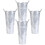 Galvanized Metal Flower Holder Storage Container 4Pcs for Garden Decor 3