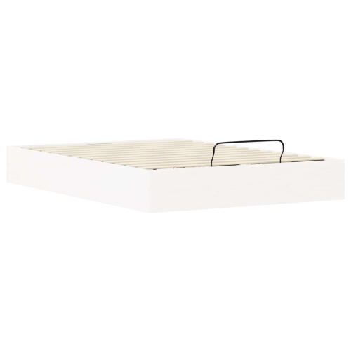 VidaXL vidaXL Ottoman Bed Frame with Storage White 120 x 190 cm 2