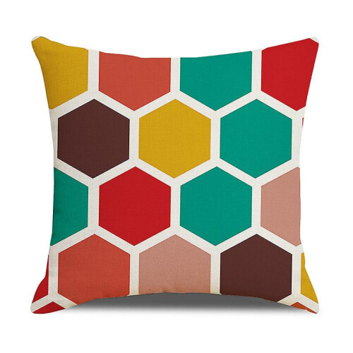 Set di 4 federe per cuscini, in cotone e lino, decorative per divano, camera da letto e casa, 45x45 cm 2
