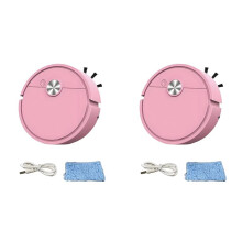 2X New Sweeping Robot Vacuum Cleaner 4000Pa Strong Suction Easy to Use for Hard Floors Pet Hair Carpets New