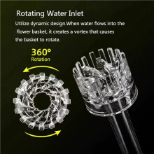 2X Clear Aquarium Skimmer Pipe Spins Surface Inflow Outflow Water Plant Tank Filter Cleaning Fish Tank Accessories 20mm