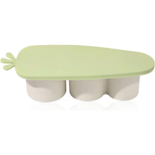 Vassoio per cubetti di ghiaccio in silicone con coperchio, stampo cilindrico riutilizzabile per bevande.