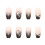 (Jelly Glue Model) 24Pcs Gradient Black False Nails Short Ballet 5