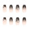 (Jelly Glue Model) 24Pcs Gradient Black False Nails Short Ballet 6