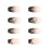 (Jelly Glue Model) 24Pcs Gradient Black False Nails Short Ballet 7